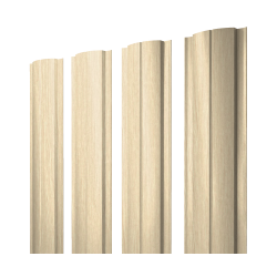 Штакетник Полукруглый Slim с прямым резом 0,45 Print Elite Milky Wood TwinColor