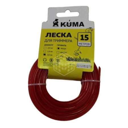 Леска для триммеров звездочка KUMA 3,0 15м
