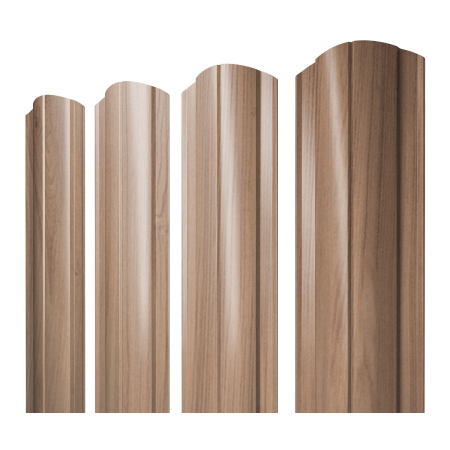 Штакетник Круглый фигурный 0,45 Print Elite Honey Wood TwinColor