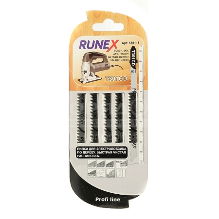 Пилки д/лобзика Runex Т301СD