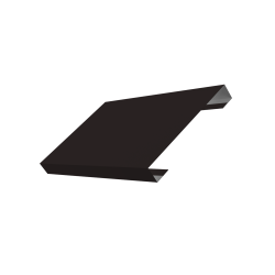 Ламель лицевая 150 забора жалюзи Texas стартовая/финишная для калиток и ворот 0,5 Satin Matt TX 9005