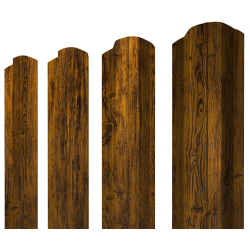 Штакетник М-образный B фигурный 0,4 Print Premium Golden Wood Fresh TwinColor