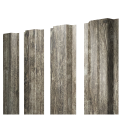 Штакетник П-образный A с прямым резом 0,45 Print Elite Nordic Wood TwinColor