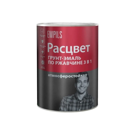 Расцвет Грунт-эмаль по ржавчине алкидная голубая 0,9 кг (14шт)