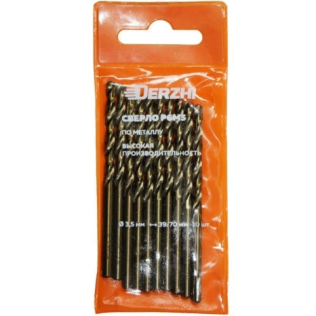 Сверло DERZHI по металлу Р6М5 3,5мм