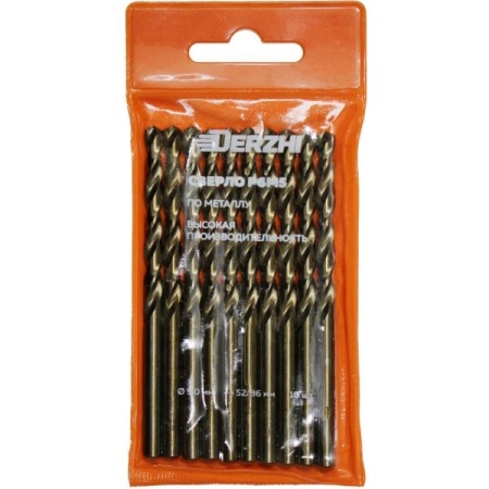 Сверло DERZHI по металлу Р6М5 5,0мм