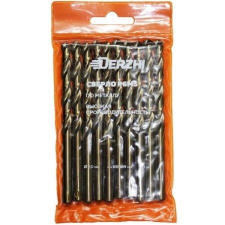 Сверло DERZHI по металлу Р6М5 7,0мм