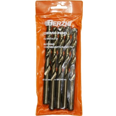 Сверло DERZHI по металлу Р6М5 11,0мм