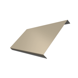 Ламель обратная 200 забора жалюзи Texas 0,5 Satin с пленкой RAL 1015 светлая слоновая кость
