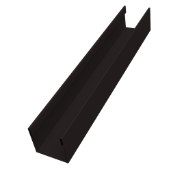 Стойка жалюзи Milan Slim 0,45 Drap-double TX RAL 9005 черный (2м)