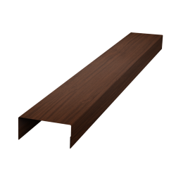 Ламель лицевая 125 забора жалюзи Texas стартовая/финишная для калиток и ворот 0,45 Choco Wood