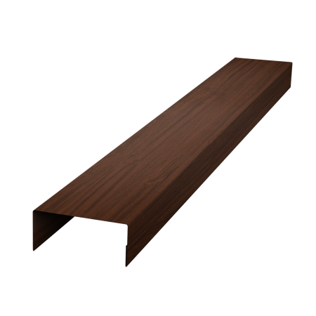 Ламель лицевая 125 забора жалюзи Texas стартовая/финишная для калиток и ворот 0,45 Choco Wood