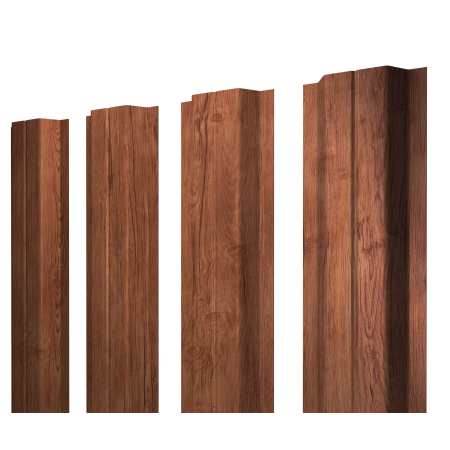 Штакетник П-образный A с прямым резом 0,45 Print Premium Rowan Wood Intense FTC