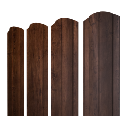 Штакетник Круглый фигурный 0,45 Print Premium Cherry Wood Fresh TwinColor