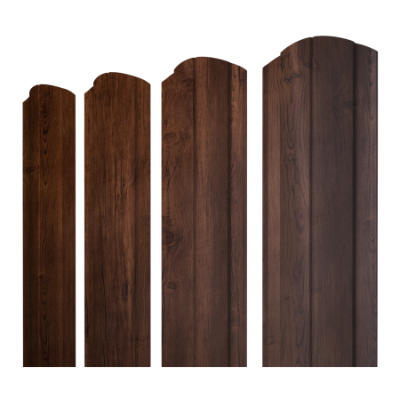 Штакетник Круглый фигурный 0,45 Print Premium Cherry Wood Fresh TwinColor