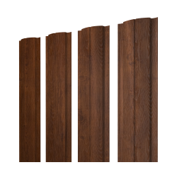 Штакетник Полукруглый Slim с прямым резом 0,45 Print Premium Golden Wood Fresh TwinColor