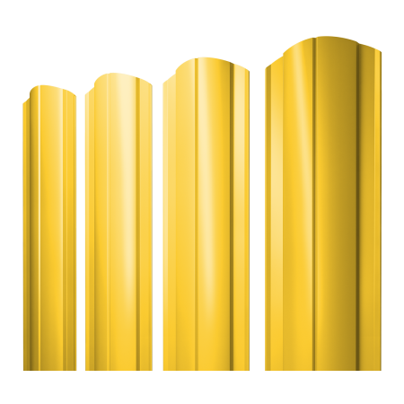 Штакетник Круглый фигурный 0,45 PE RAL 1018 цинково-желтый