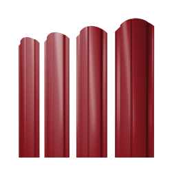 Штакетник Полукруглый Slim фигурный PE 0,45 RAL 3003 Рубиново-Красный