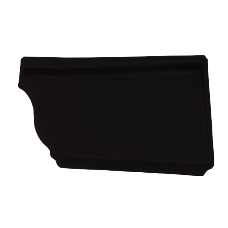 Заглушка желоба правая Vortex 127мм RAL 9005 Matt