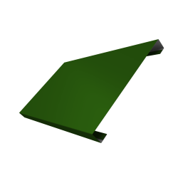 Ламель лицевая 200 забора жалюзи Texas 0,45 PE с пленкой RAL 6002 лиственно-зеленый