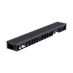 Лоток водоотводный пластиковый Аquastok Master DN100 H70 класс нагрузки B125 (комплект) 1000х148х70