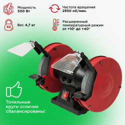 Станок точильный Number one EGS300-150-1 300Вт, 2950об/мин