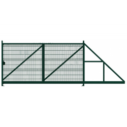 Ворота откатные Profi 2,03х4,0 м RAL 6005 зеленый, вправо