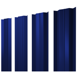 Штакетник М-образный В с прямым резом 0,45 PE RAL 5002 ультрамариново-синий
