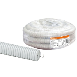 Труба гофр.ПBХ d 20 с зондом(100 м) легкая TDM серая