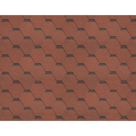 Гибкая черепица ТЕХНОНИКОЛЬ Оптима Соната Красный