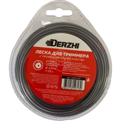Леска для триммеров нейлоновый сердечник,круглая DERZHI 2,4 15м 24015-07
