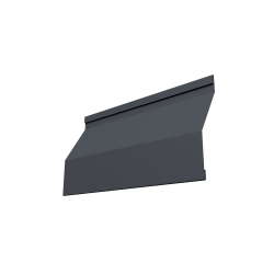 Ламель забора жалюзи Milan Slim 0,45 Drap-double TX с пленкой RAL 7024 мокрый асфальт