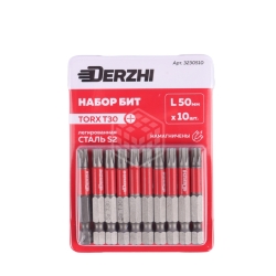 Бита TORX T30 L-50мм DERZHI, сталь 3230510
