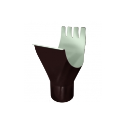 Воронка желоба Optima 125мм RAL 8017