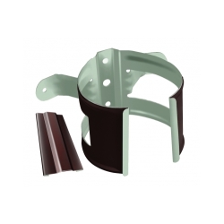 Кронштейн трубы на дерево полукруглый Optima 125мм RAL 8017