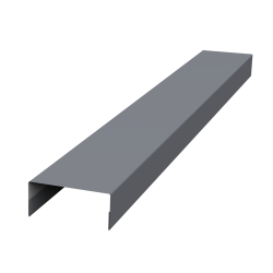 Ламель лицевая 125 забора жалюзи Texas стартовая/финишная для калиток и ворот 0,45 Drap TX RAL 7004