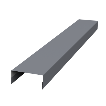 Ламель лицевая 125 забора жалюзи Texas стартовая/финишная для калиток и ворот 0,45 Drap TX RAL 7004