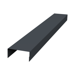 Ламель лицевая 125 забора жалюзи Texas стартовая/финишная для калиток и ворот 0,5 Atlas X с пленкой