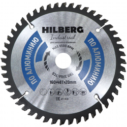 Диск пильный Hilberg Industrial Алюминий 160*48Т*20мм Hilderg HА160