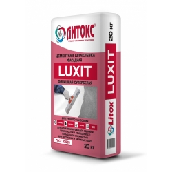 Литокс LUXIT Белая цементная фасадная шпатлевка  20 кг