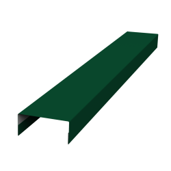 Ламель лицевая 125 забора жалюзи Texas стартовая/финишная для калиток и ворот 0,5 Satin 6005