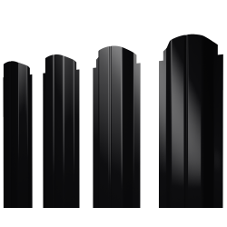 Штакетник П-образный А фигурный 0,5 Drap RAL 9005 черный