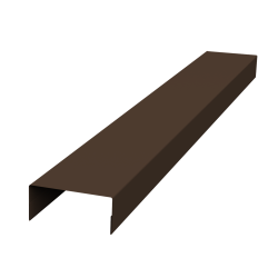 Ламель лицевая 125 забора жалюзи Texas стартовая/финишная для калиток и ворот 0,45 Drap-double 8017