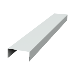 Ламель лицевая 125 забора жалюзи Texas стартовая/финишная для калиток и ворот 0,45 PE RAL 9003