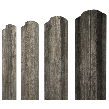 Штакетник М-образный B фигурный 0,45 Print Elite Nordic Wood TwinColor