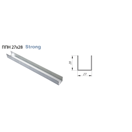 Профиль ПП 28х27 3 м 0,5 мм