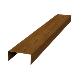 Ламель лицевая 125 забора жалюзи Texas стартовая/финишная для калиток и ворот 0,45 Golden Wood пленк