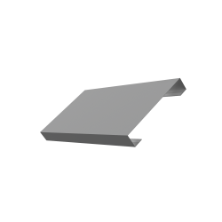 Ламель лицевая 125 забора жалюзи Texas 0,5 Satin с пленкой RAL 9006 бело-алюминиевый