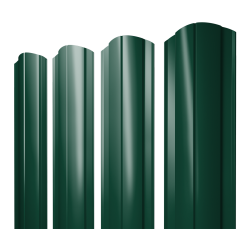 Штакетник Круглый фигурный 0,45 PE-Double RAL 6005 зеленый мох