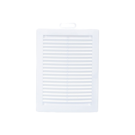 Решетка вентиляционная KUMA 150*200 мм, белый пластик с защитной сеткой